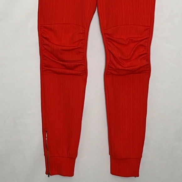 Irregular Exposure Jogger Knit Pants in Red - Size Medium - Picture 3 of 5
